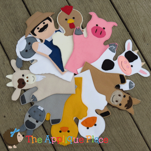 Farm Puppet Set Dance Shoes set of 8-puppet, finger puppet, farm, cow, donkey, farmer, chick, duck, shep, lamb, pig, rooster, set, pack, value, horse
