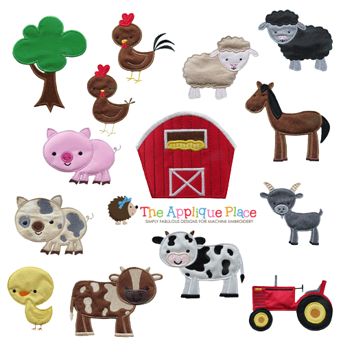 Appliques - Farm Animals set of 14