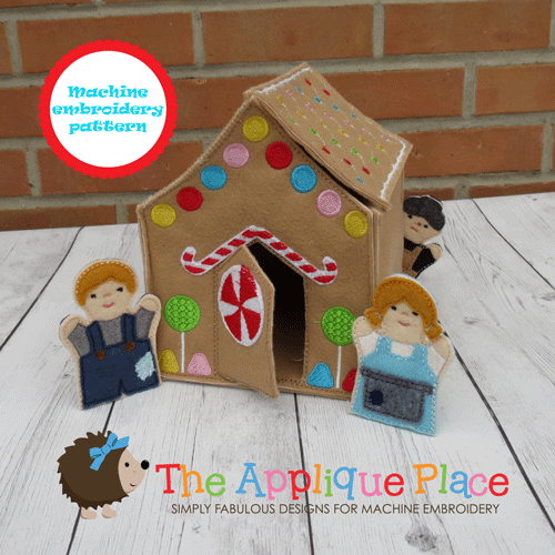 Puppet Set - Hansel and Gretel *Including* ITH Gingerbread House (FINGER Puppets ONLY)