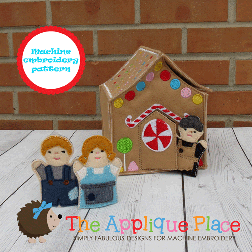 Puppet Set - Hansel and Gretel *Including* ITH Gingerbread House (FINGER Puppets ONLY)