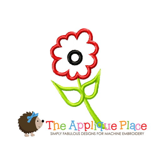 Applique - Poppy with Stem