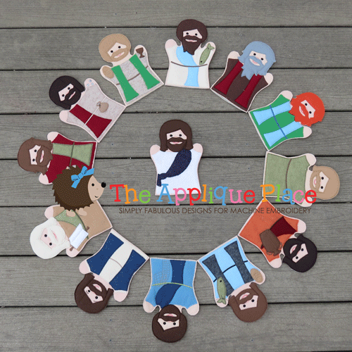 Jesus and His 12 disciples FINGER Puppet Set