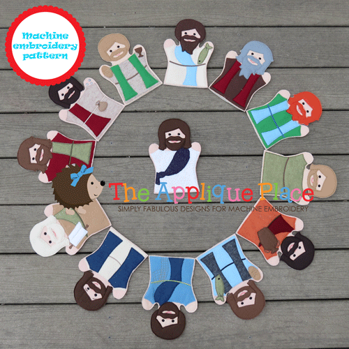 Puppet Set - Jesus and His 12 disciples (FINGER Puppets ONLY)