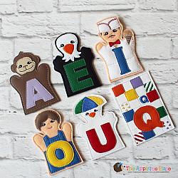 Puppet Set - Add-on Alphabet -vowels (FINGER Puppets ONLY)