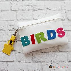 Bag - In the Hoop Bird Puppets Bag and Bag Tag