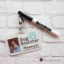 Pretend Play - ITH - Dog Groomer Badge ID Tag