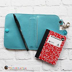 Notebook Holder - Key Fob - Notebook Case - Mini Composition (Eyelet)
