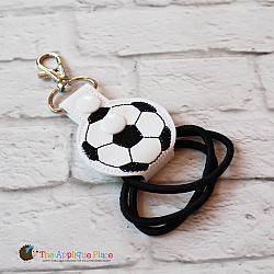 Hair Thing Holder - Key Fob - Soccer Ball