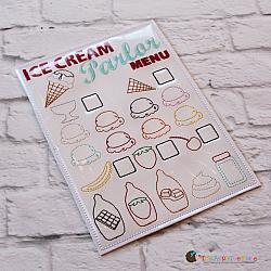 Pretend Play - ITH - Ice Cream Parlor Menu