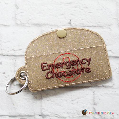 Case - Key Fob - Emergency Chocolate Case - Rectangle (Eyelet)