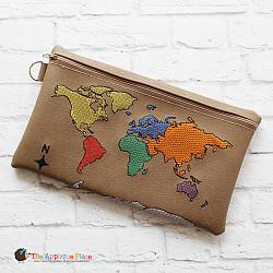 Bag - In the Hoop World Map Bag (6x10 & 8x12)