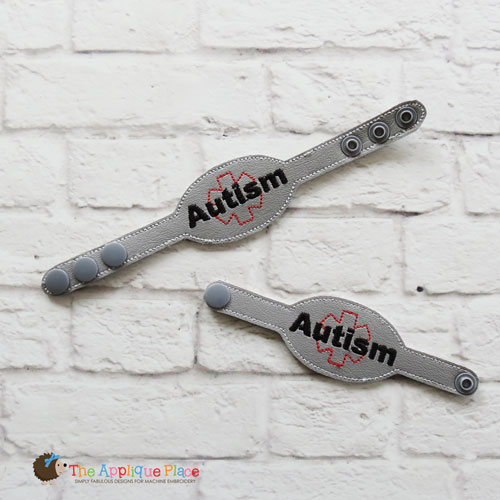 Stainless Steel Women's Autism Medical ID Bracelet - PG101319