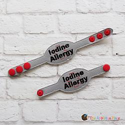 Pretend Play - ITH - Medical Alert Bracelet/Double Key Fob - Iodine Allergy