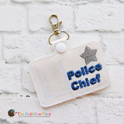 Pretend Play - ITH - Police Chief Badge ID Tag