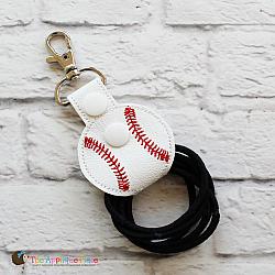 Hair Thing Holder - Key Fob - Baseball (Snap Tab)