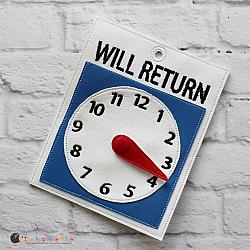Pretend Play - ITH - Will Return Sign/Clock
