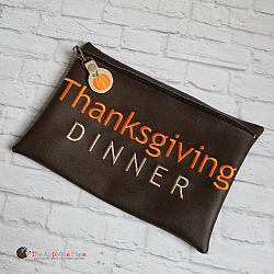 Pretend Play - ITH - Thanksgiving Dinner Bag and Pumpkin Bag Tag