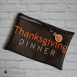 Pretend Play - ITH - Thanksgiving Dinner Bag and Pumpkin Bag Tag